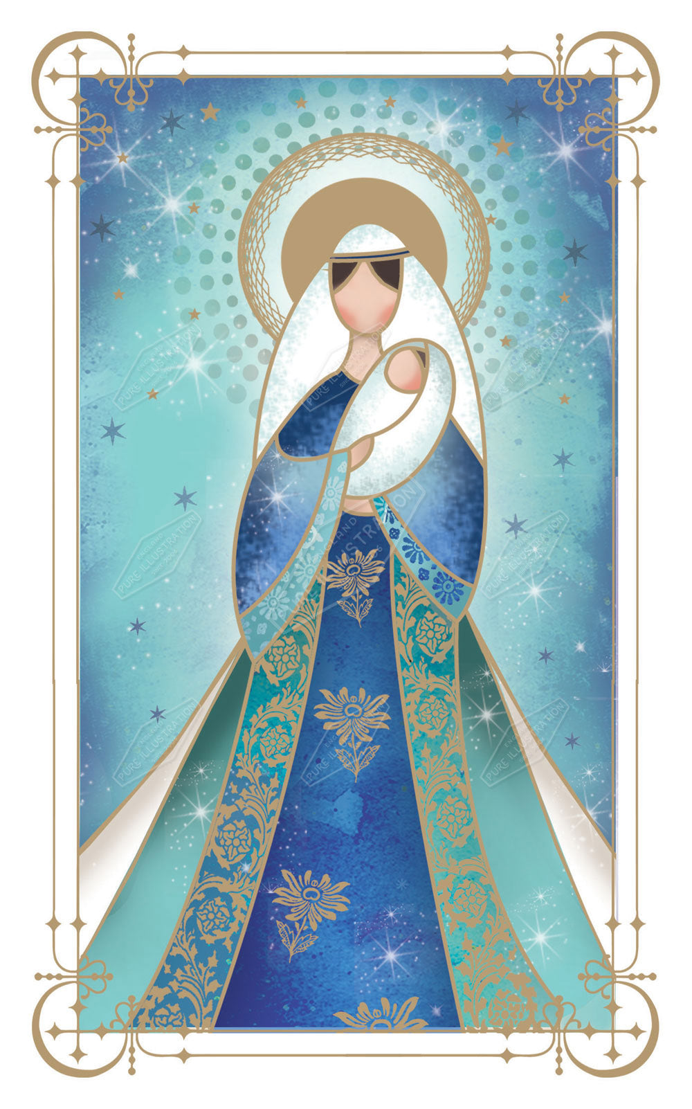 00023852DEV - Deva Evans is represented by Pure Art Licensing Agency - Christmas Greeting Card Design