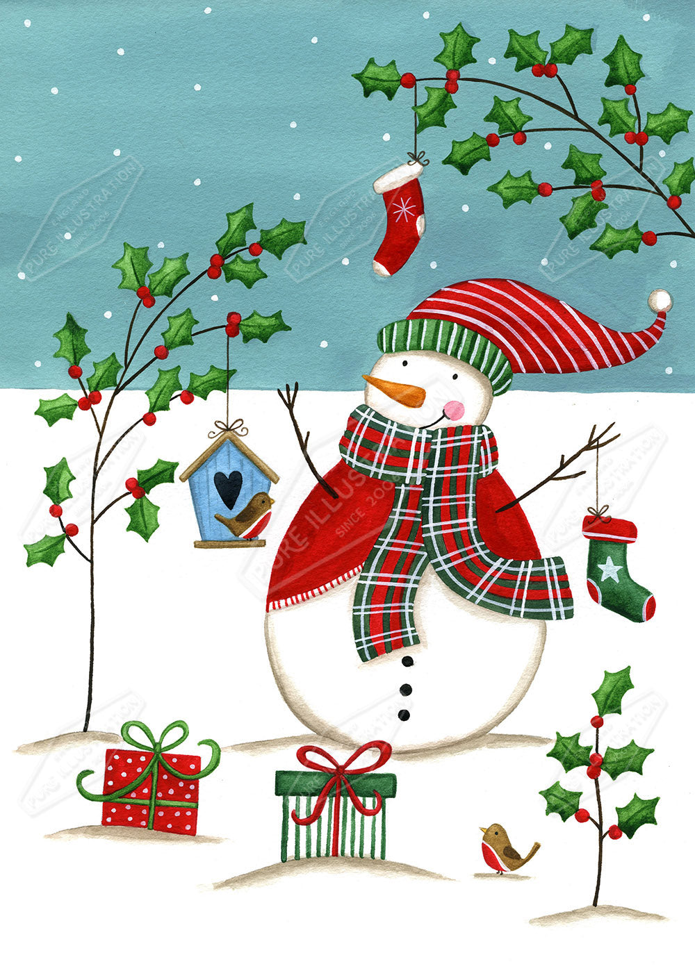 00025229AAI - New England Snowman Design by Anna Aitken at Pure Art Licensing International