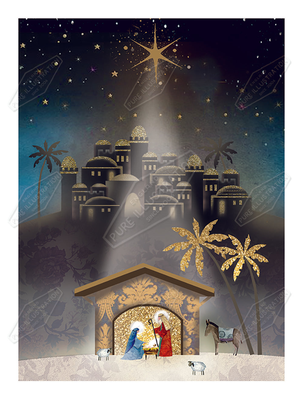 00025813DEV - Deva Evans is represented by Pure Art Licensing Agency - Christmas Greeting Card Design