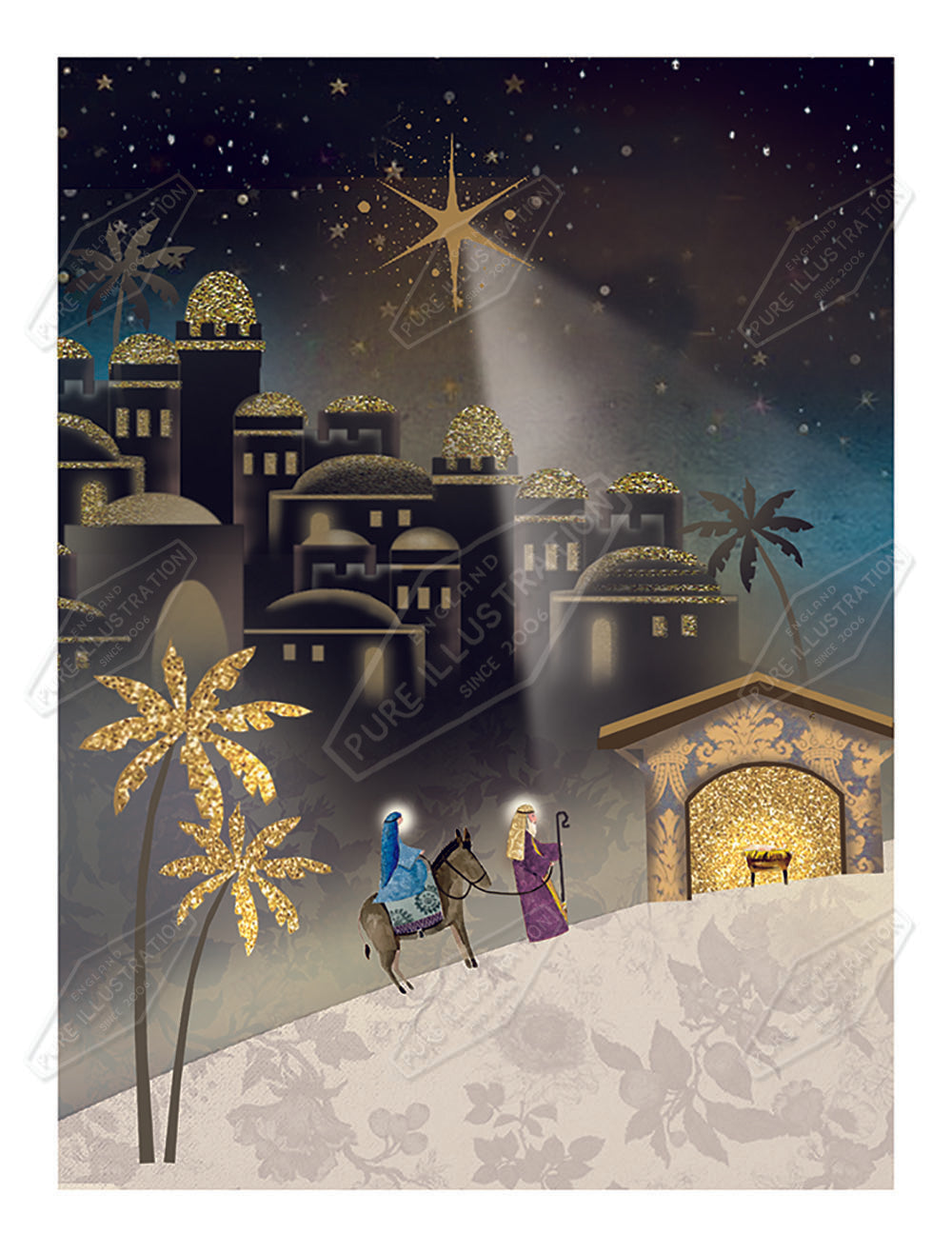 00025814DEV - Deva Evans is represented by Pure Art Licensing Agency - Christmas Greeting Card Design