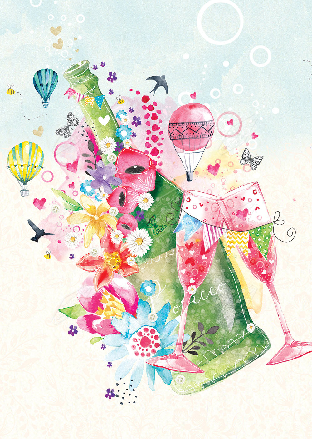 00026061EST- Emily Stalley is represented by Pure Art Licensing Agency - Wedding Greeting Card Design