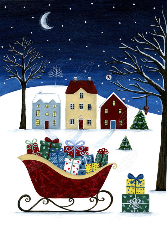 00026382AAI - Village & Sleigh by Anna Aitken - Pure Art Licensing Studio