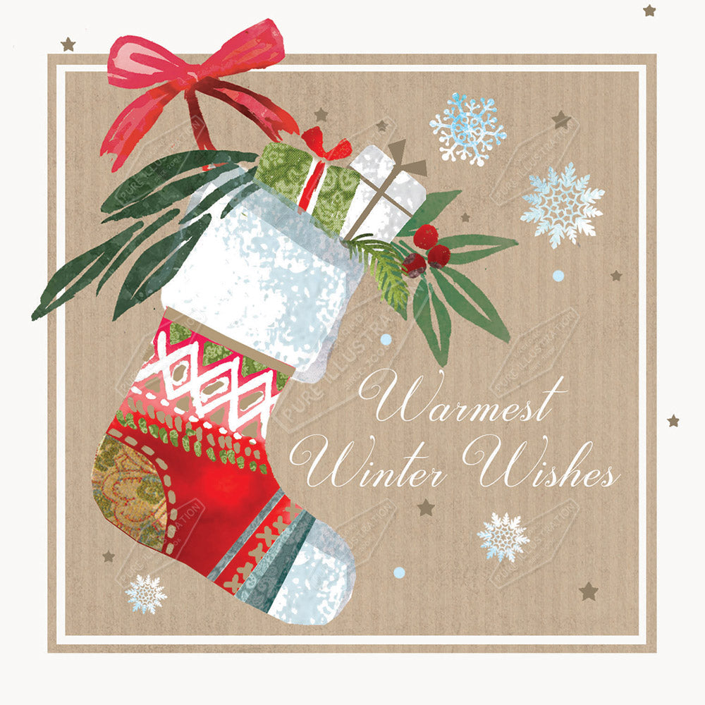 00028447DEV - Deva Evans is represented by Pure Art Licensing Agency - Christmas Greeting Card Design