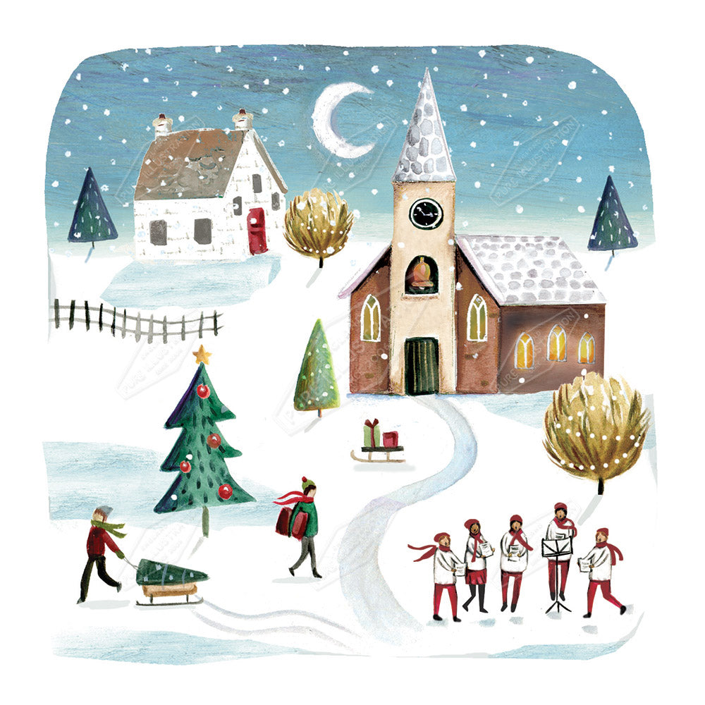 00028448DEV - Deva Evans is represented by Pure Art Licensing Agency - Christmas Greeting Card Design