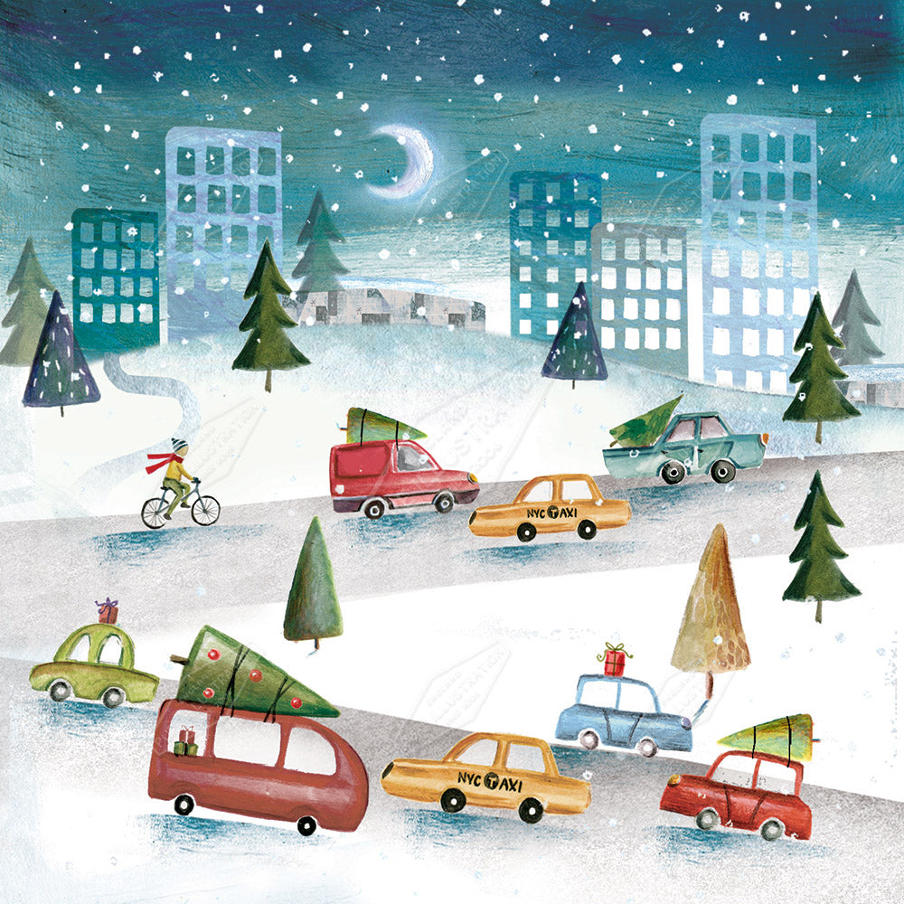 00028449DEV - Deva Evans is represented by Pure Art Licensing Agency - Christmas Greeting Card Design