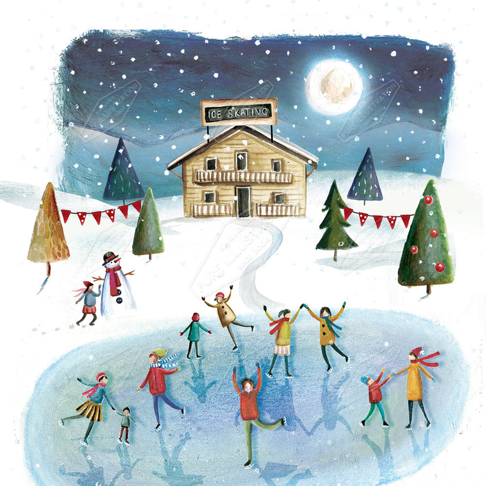 00028450DEV - Deva Evans is represented by Pure Art Licensing Agency - Christmas Greeting Card Design