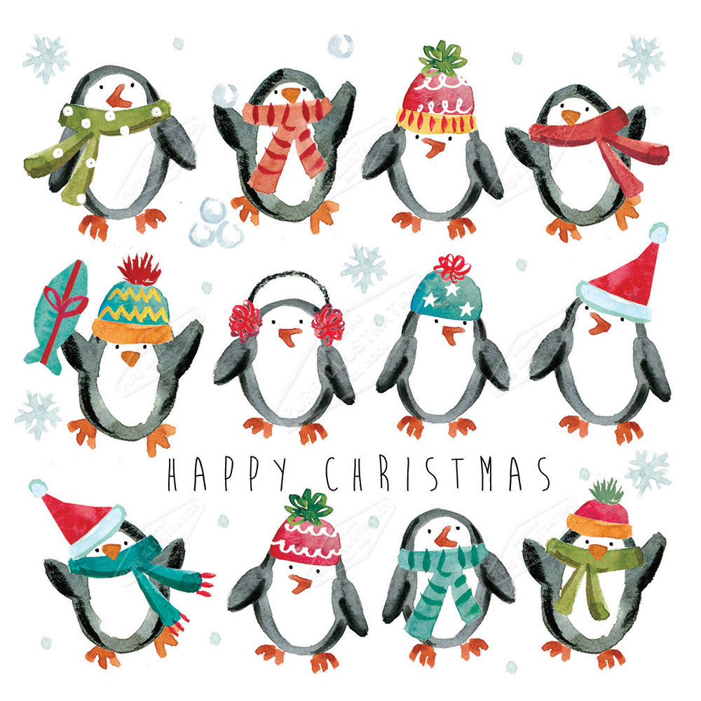 00028465DEV - Deva Evans is represented by Pure Art Licensing Agency - Christmas Greeting Card Design