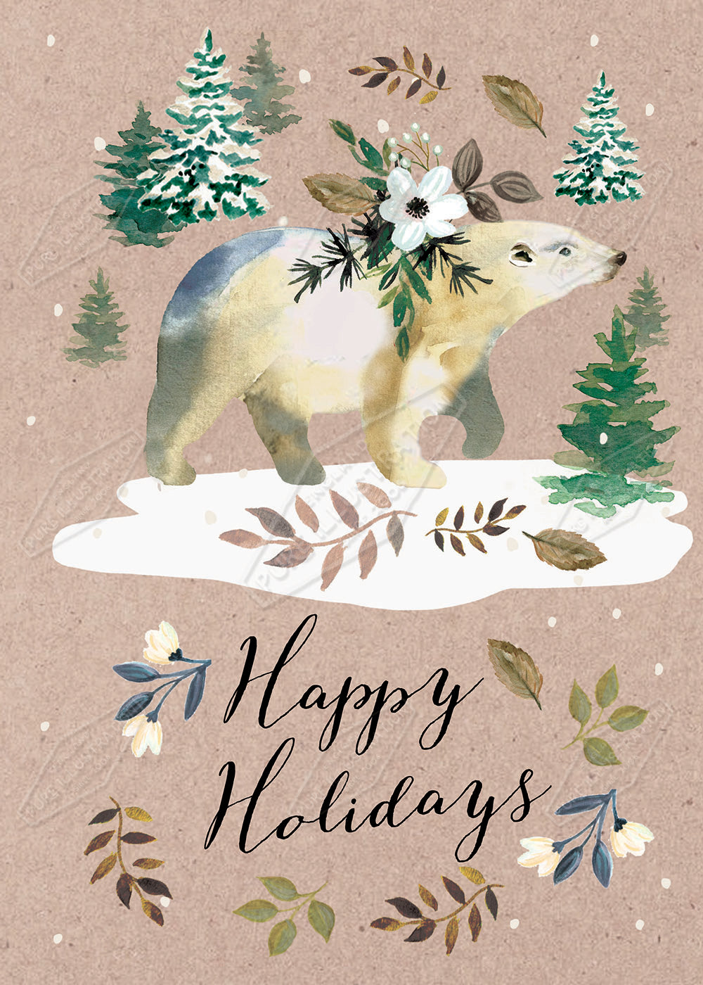 00029442DEV - Deva Evans is represented by Pure Art Licensing Agency - Christmas Greeting Card Design