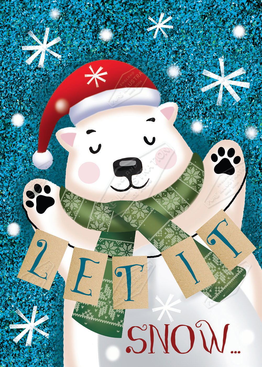 00029445DEV - Deva Evans is represented by Pure Art Licensing Agency - Christmas Greeting Card Design