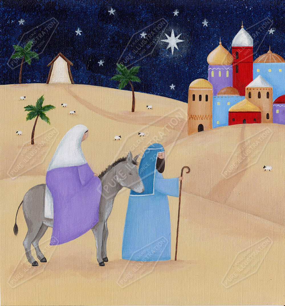 00029563AAI Mary & Joseph Illustration by Anna Aitken - Pure Art Licensing Agency