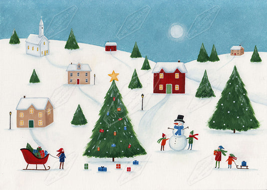 00029766AAI - WInter Village Scene by Anna Aitken - Pure Art Licensing Agency