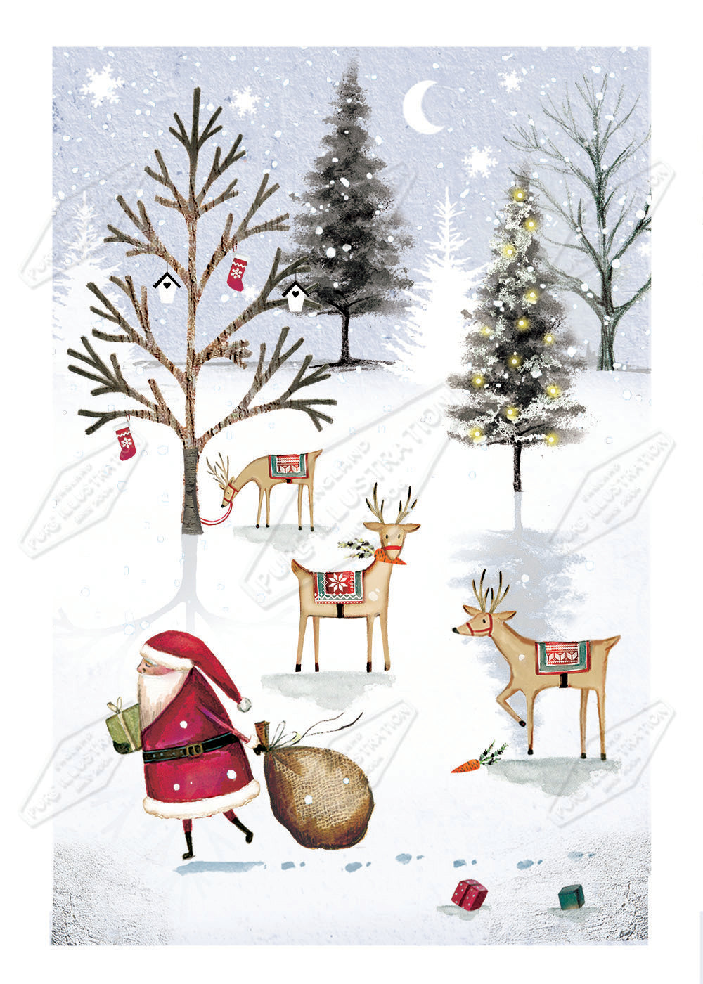 00029775DEV - Deva Evans is represented by Pure Art Licensing Agency - Christmas Greeting Card Design