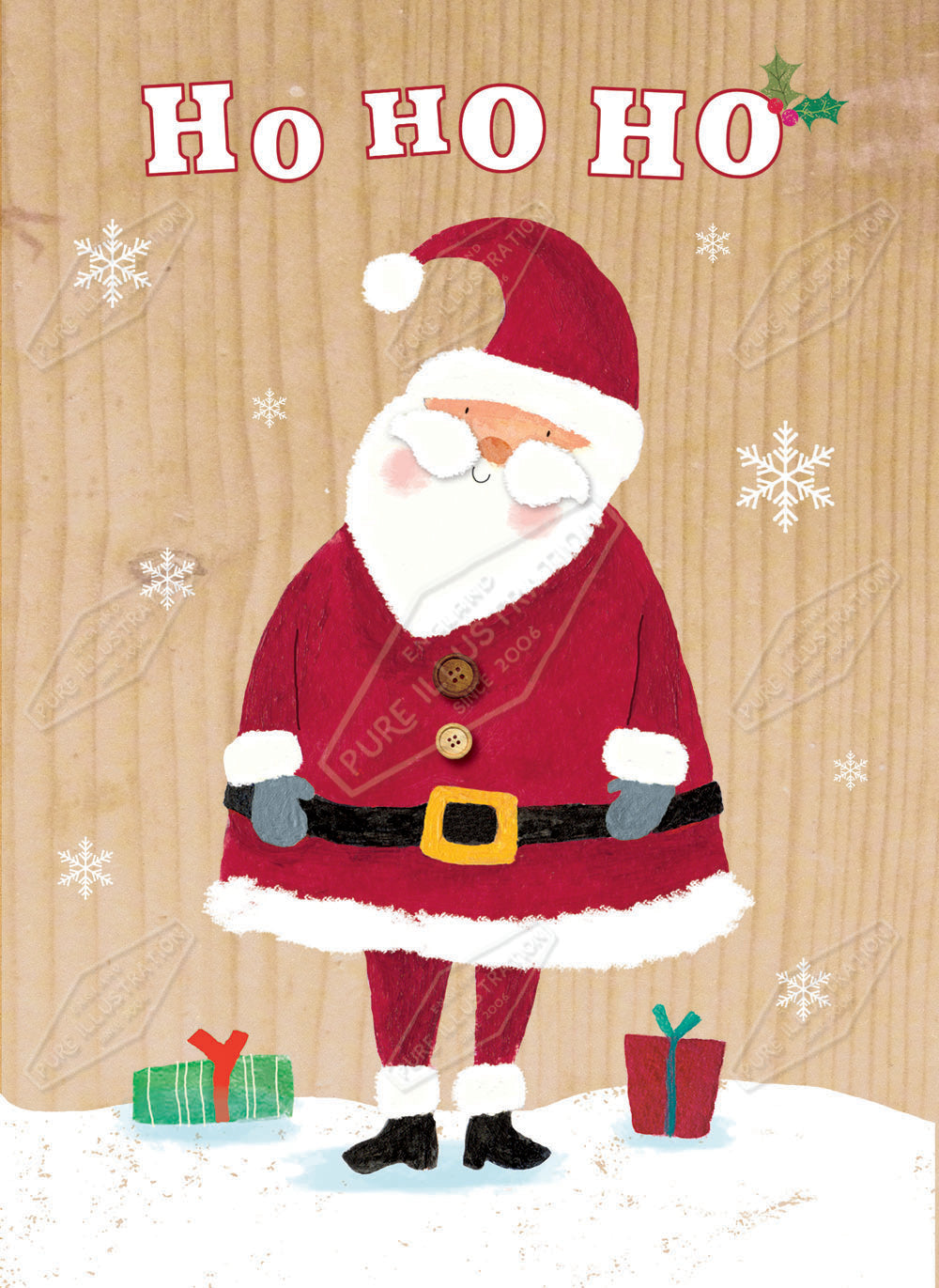 Santa Seasons Greetings by Cory Reid for Pure Art Licensing Agency & Surface Design Studio