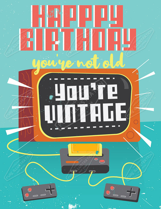 00032422RSW - Luke Swinney is represented by Pure Art Licensing Agency - Birthday Greeting Card Design