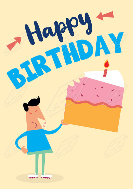 00032874RSW - Luke Swinney is represented by Pure Art Licensing Agency - Birthday Greeting Card Design