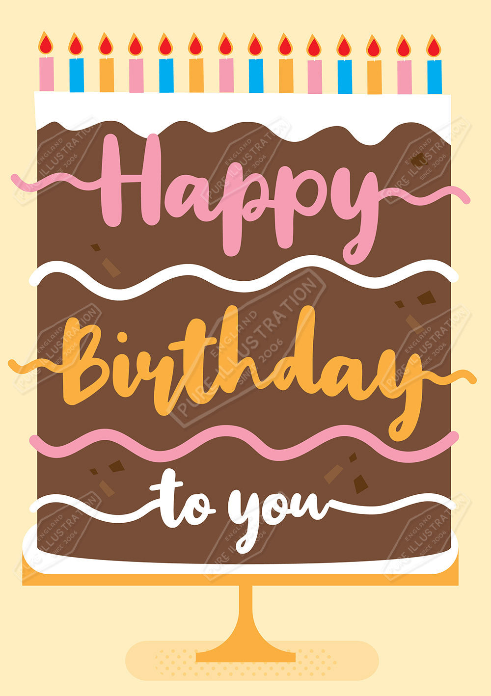 00032877RSW - Luke Swinney is represented by Pure Art Licensing Agency - Birthday Greeting Card Design