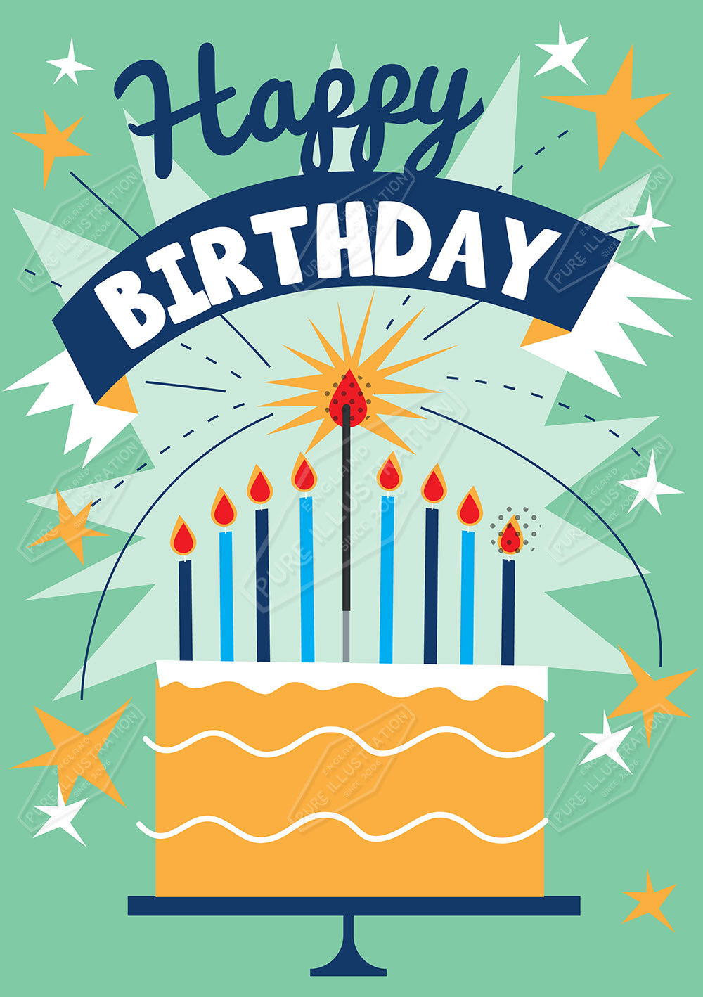 00032879RSW - Luke Swinney is represented by Pure Art Licensing Agency - Birthday Greeting Card Design