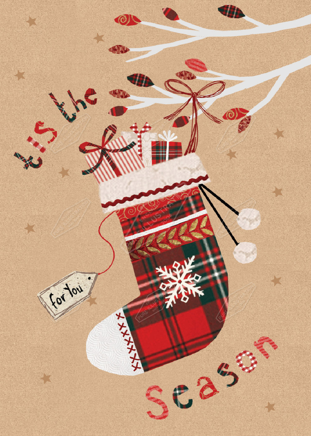 00033200DEV - Deva Evans is represented by Pure Art Licensing Agency - Christmas Greeting Card Design