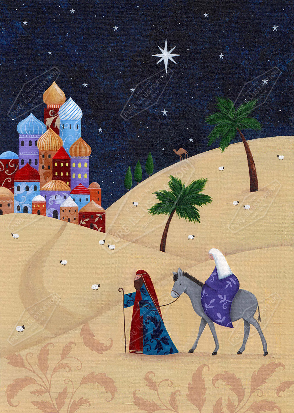 00033202AAI - Mary & Joseph Nativity by Anna Aitken - Pure Art Licensing Agency