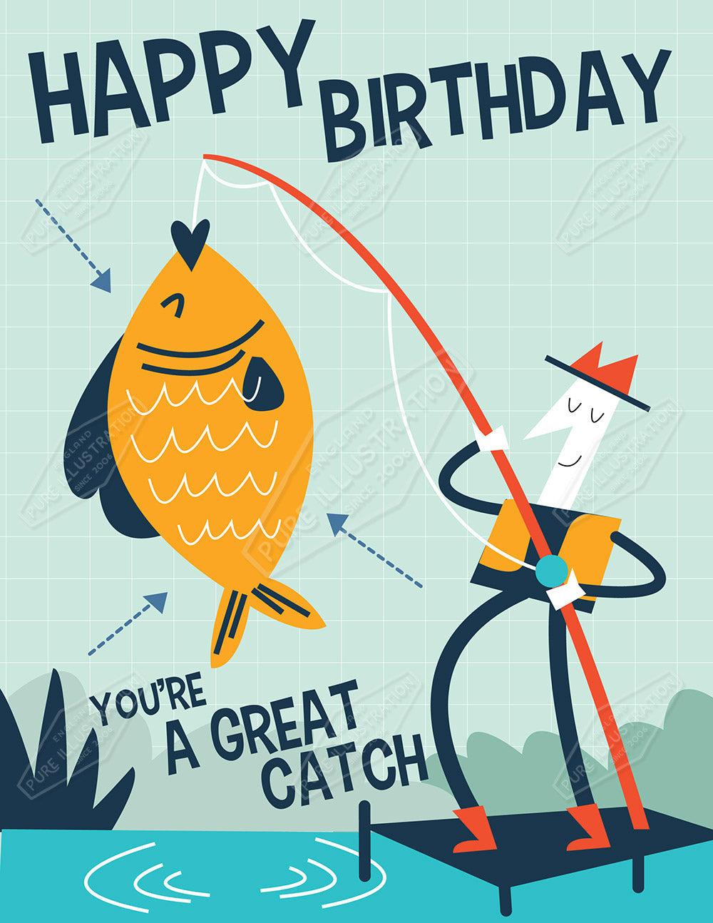 00033437RSW - Luke Swinney is represented by Pure Art Licensing Agency - Birthday Greeting Card Design