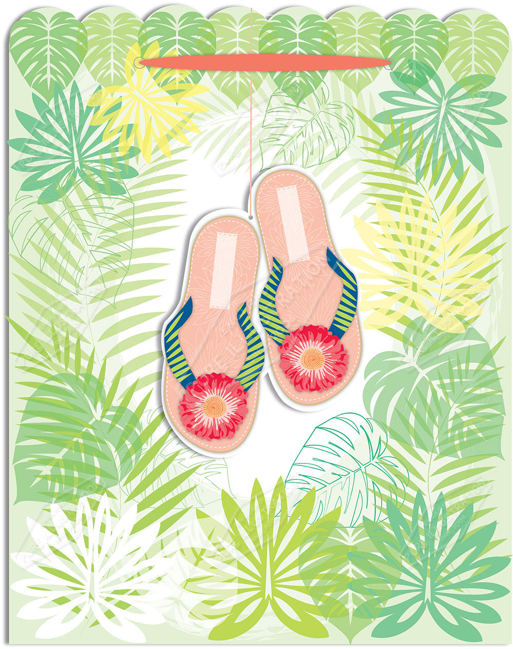 Flip Flop Beach Gift Bag Design by Amanda McDonough for Pure Art Licensing Agency - Surface Design Studio