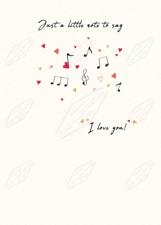 Musical Valentines Greeting Card Design by Cory Reid for Pure Art Licensing Agency & Surface Design Studio