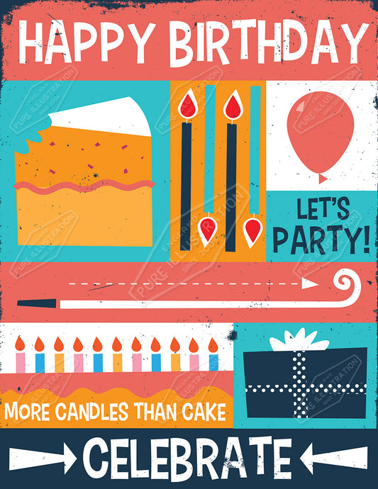 00033730RSW - Luke Swinney is represented by Pure Art Licensing Agency - Birthday Greeting Card Design