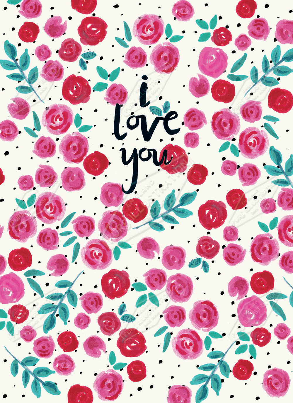 00033905SLA- Sarah Lake is represented by Pure Art Licensing Agency - Valentine's Day Greeting Card Design