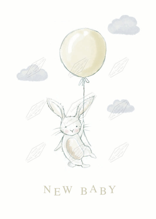 00034024DEV - Deva Evans is represented by Pure Art Licensing Agency - New Baby Greeting Card Design