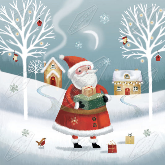 00034111DEV - Deva Evans is represented by Pure Art Licensing Agency - Christmas Greeting Card Design