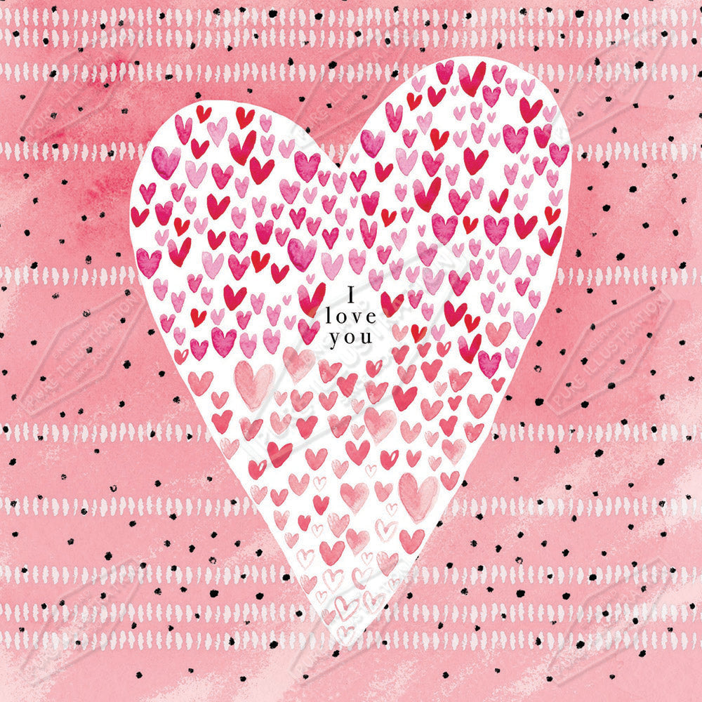 00034238SLA- Sarah Lake is represented by Pure Art Licensing Agency - Valentine's Greeting Card Design