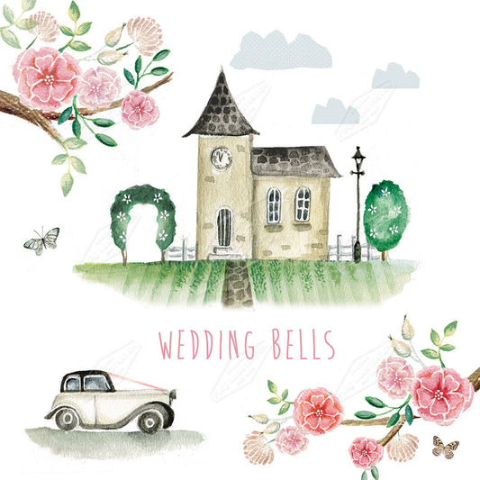 00034258DEV - Deva Evans is represented by Pure Art Licensing Agency - Wedding Greeting Card Design