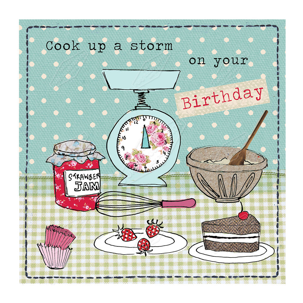 00034261DEV - Deva Evans is represented by Pure Art Licensing Agency - Birthday Greeting Card Design