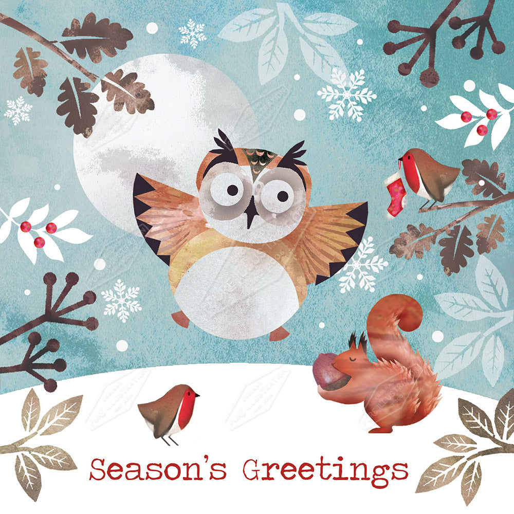 00034300DEV - Deva Evans is represented by Pure Art Licensing Agency - Christmas Greeting Card Design