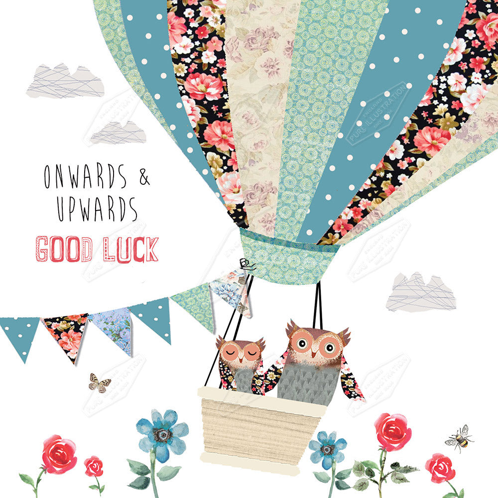 00034317DEV - Deva Evans is represented by Pure Art Licensing Agency - Good Luck Greeting Card Design