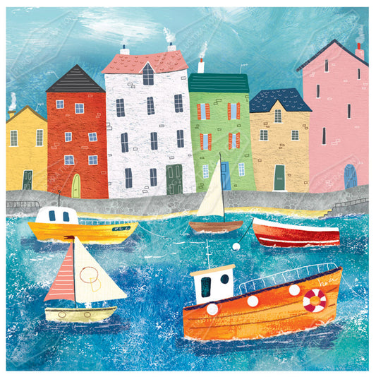 Coastal Village Illustration by Cory Reid - Pure Art Licensing Agency & Surface Design Studio