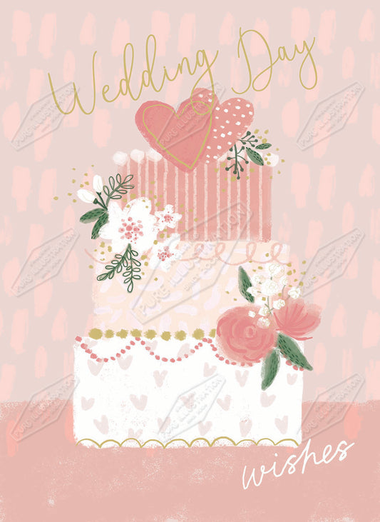 00034567SLA- Sarah Lake is represented by Pure Art Licensing Agency - Wedding Greeting Card Design