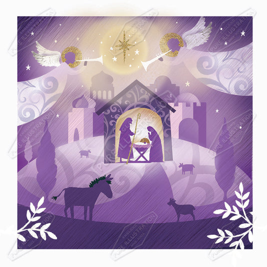 00034728DEV - Deva Evans is represented by Pure Art Licensing Agency - Christmas Greeting Card Design