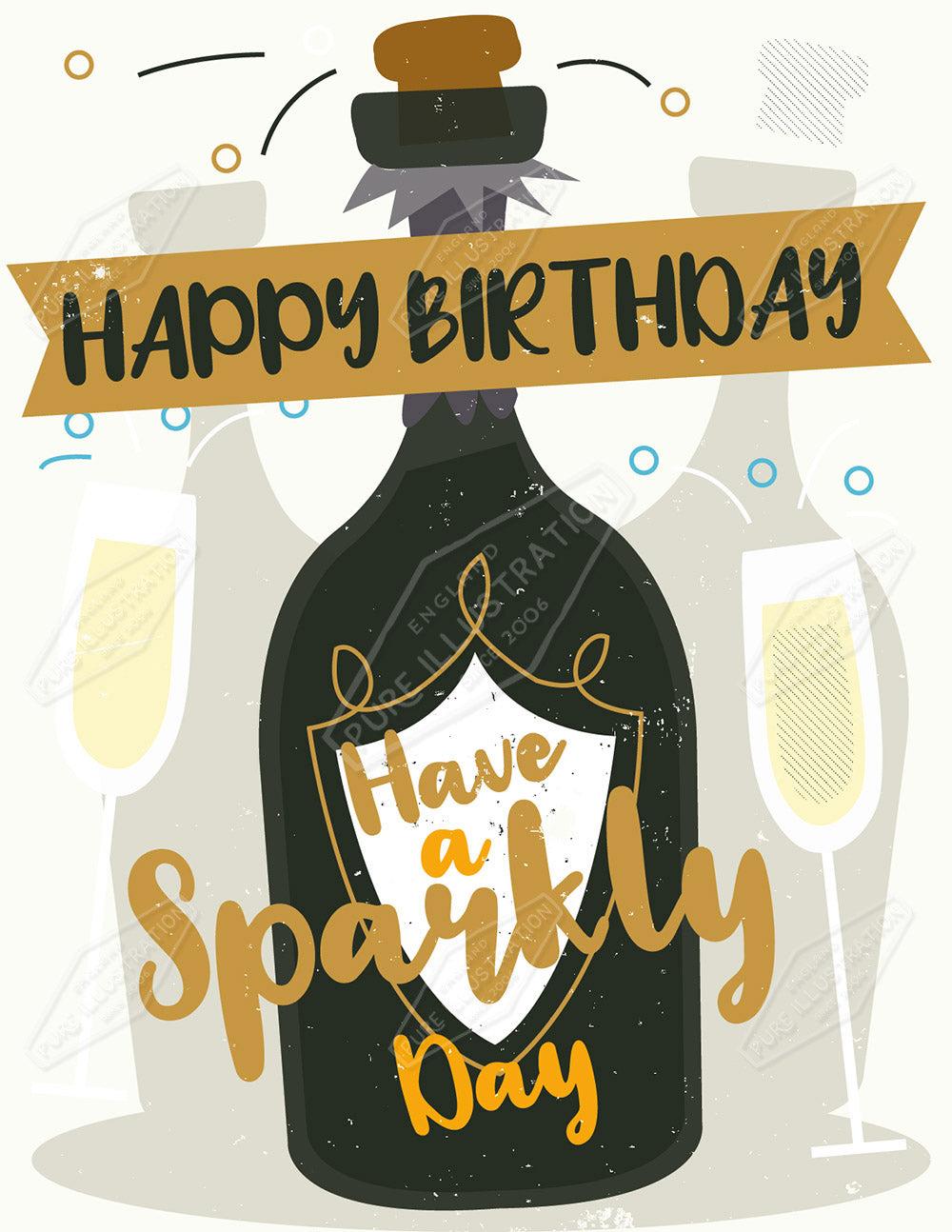 00034812RSW - Luke Swinney is represented by Pure Art Licensing Agency - Birthday Greeting Card Design