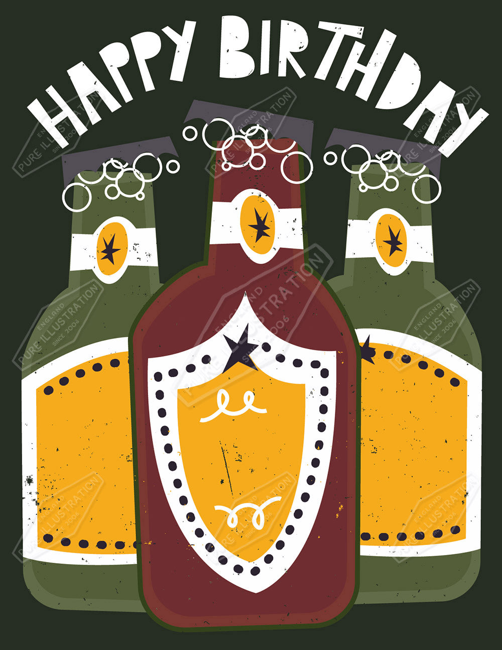 00034813RSW - Luke Swinney is represented by Pure Art Licensing Agency - Birthday Greeting Card Design