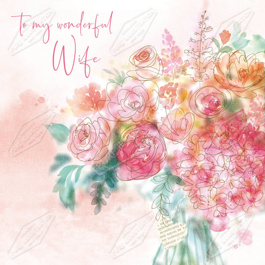 00034866CMI - Anniversary To My Wife - Greeting Card Design - Pure Design Studio