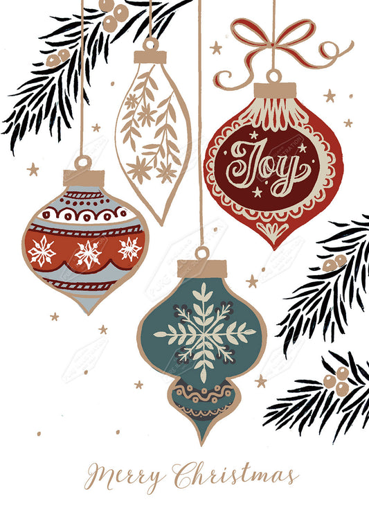 00034889DEV - Christmas Baubles Illustration by Deva Evans - Pure Art Licensing & Surface Design Studio