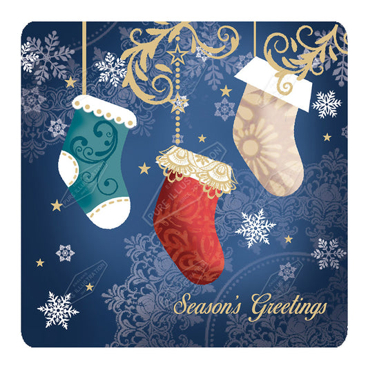 00034890DEV - Christmas Stocking Illustration by Deva Evans - Pure Art Licensing Agency