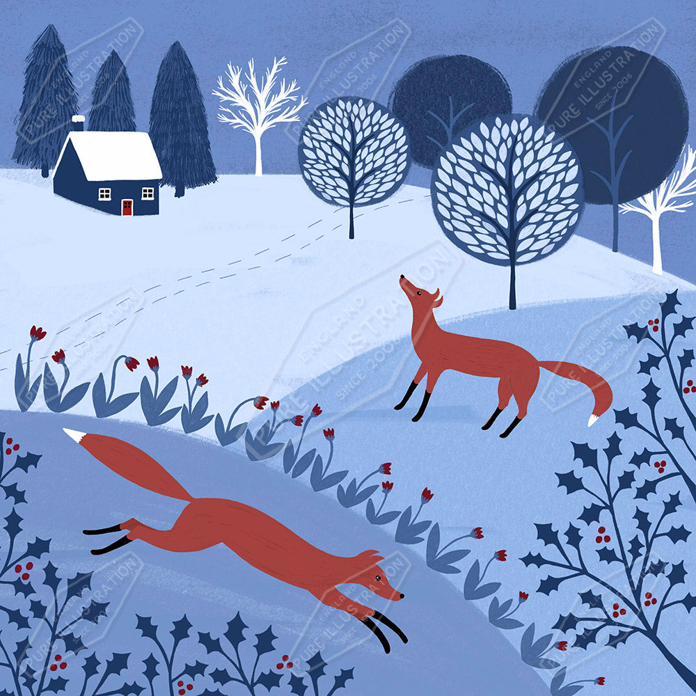 Country Foxes Illustration by Sian Summerhayes for Pure Art Licensing & Surface Design Studio