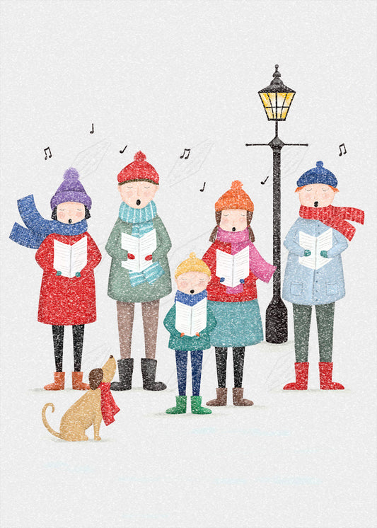 Snowy Carol Singers by Anna Aitken for Pure Art Licensing Agency & Surface Design Studio