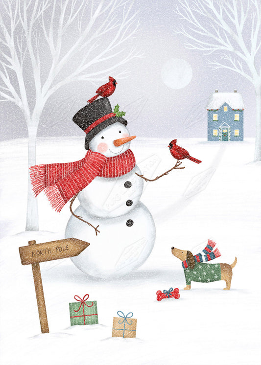 Snowy Snowy Snowman Illustration by Anna Aitken for Pure Art Licensing Agency & Surface Design Studio