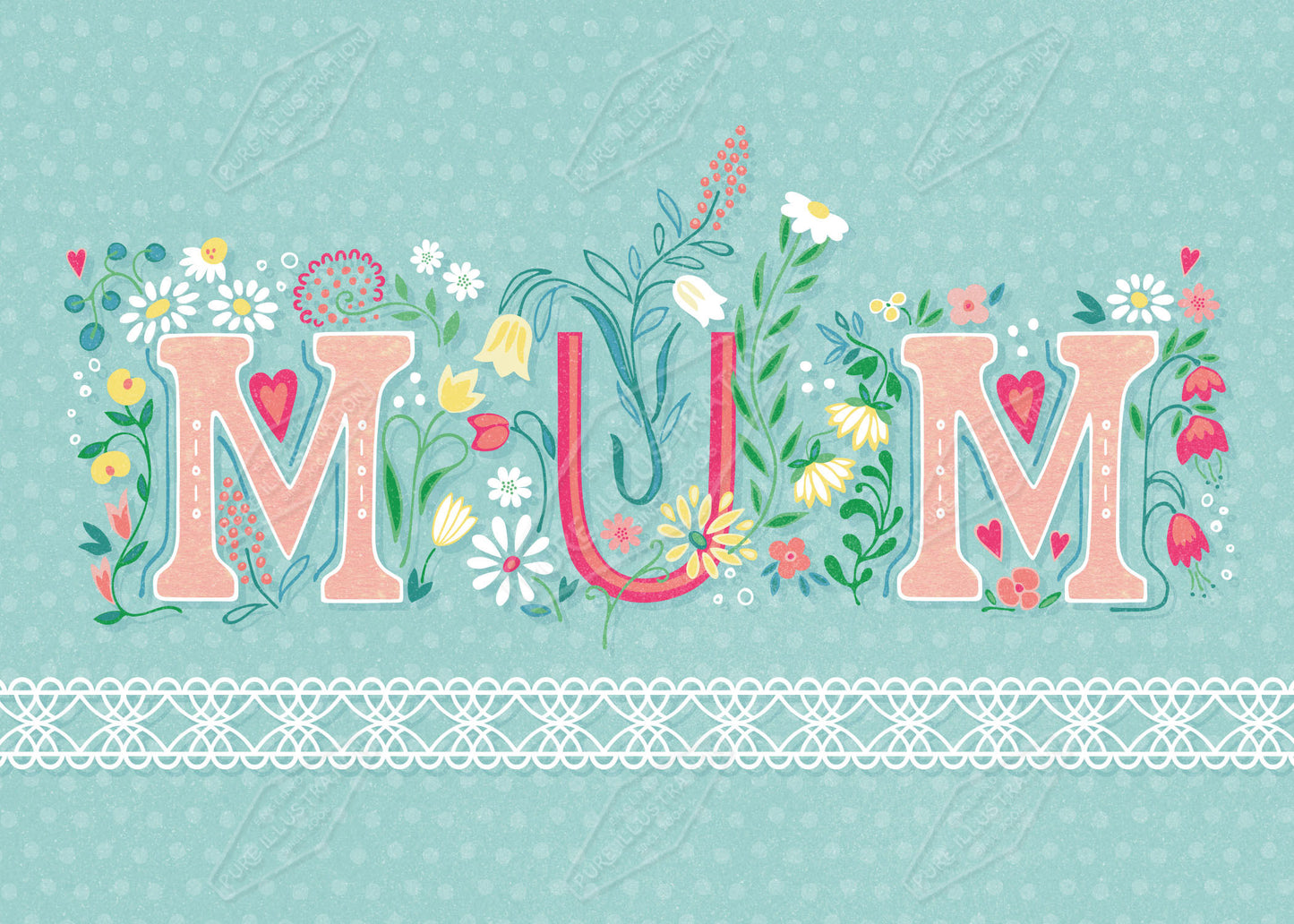 00034980GEGa- Gill Eggleston is represented by Pure Art Licensing Agency - Mother's Day Greeting Card Design