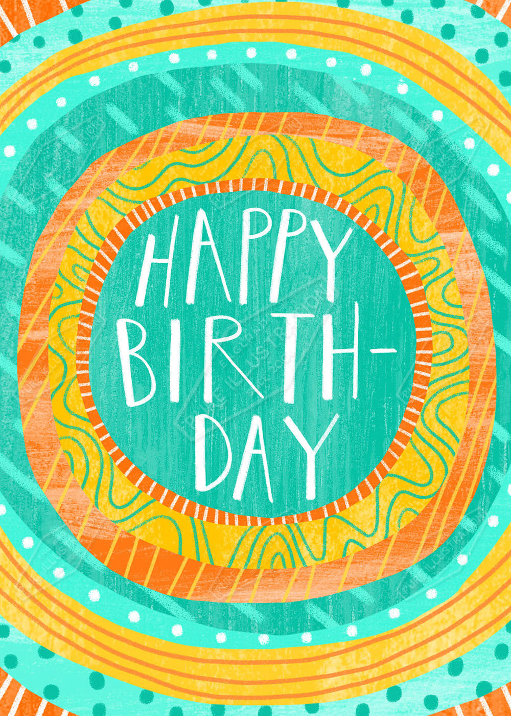 00034992LBR- Leah Brideaux is represented by Pure Art Licensing Agency - Birthday Greeting Card Design