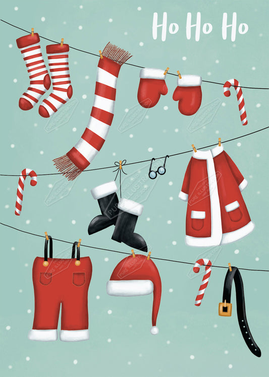 00035199AAI Santa's Washing Line by Anna Aitken - Pure Art Licensing Agency & Surface Design Studio