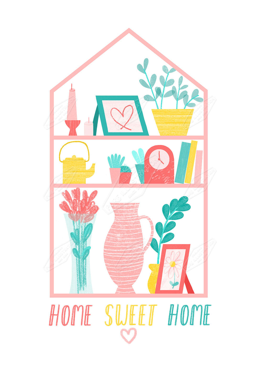 New Home Greeting Card Design - Leah Brideaux is represented by Pure Art Licensing Agency 00035206LBR